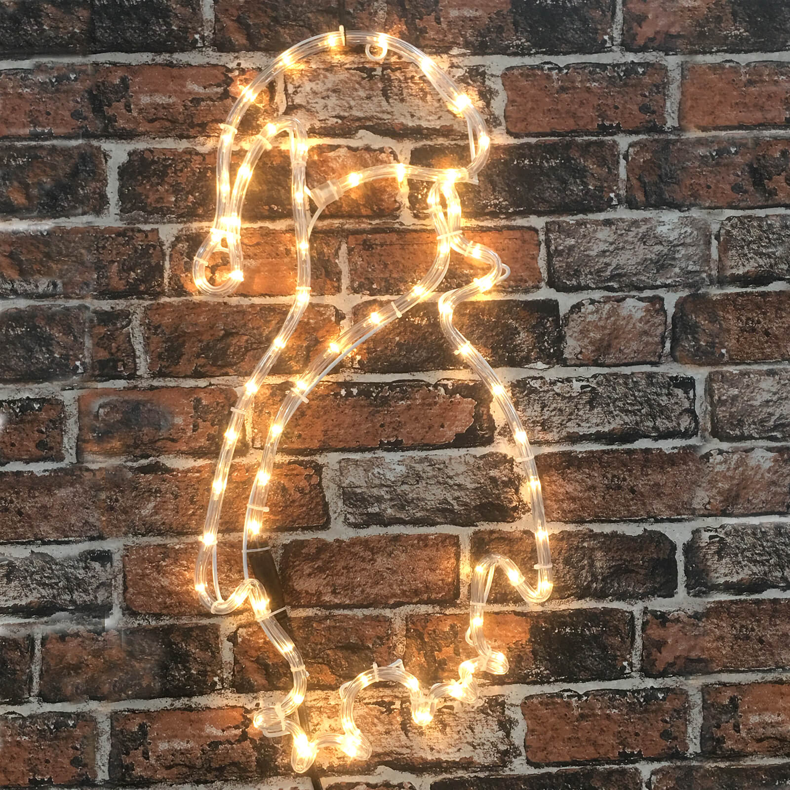 Mr Crimbo White Penguin Christmas Outdoor Rope Light LED 60cm - MrCrimbo.co.uk -XS7267 - -christmas outdoor lights